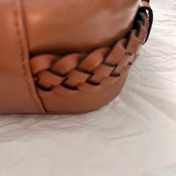 Talbots Brown Leather Woven Bag with Braided Straps – Excellent Condition - Picture 3 of 14